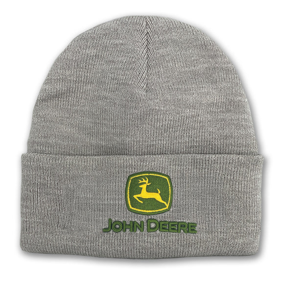 John Deere Oxford Cuffed Knit JD AG Logo Beanie