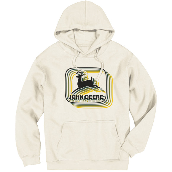 John Deere Vintage Ivory Retro Trademark Hoodie