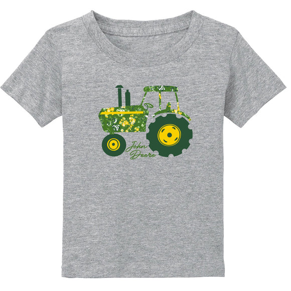 John Deere Toddler Floral Tractor  Tee