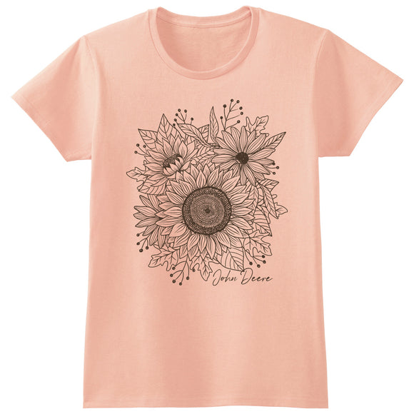 John Deere Women's Sunflower Portrait Tee