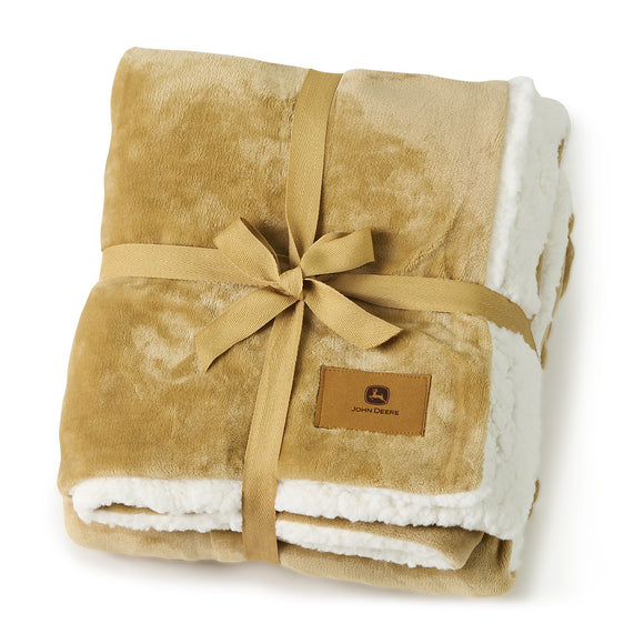 John Deere Mink Sherpa Blanket