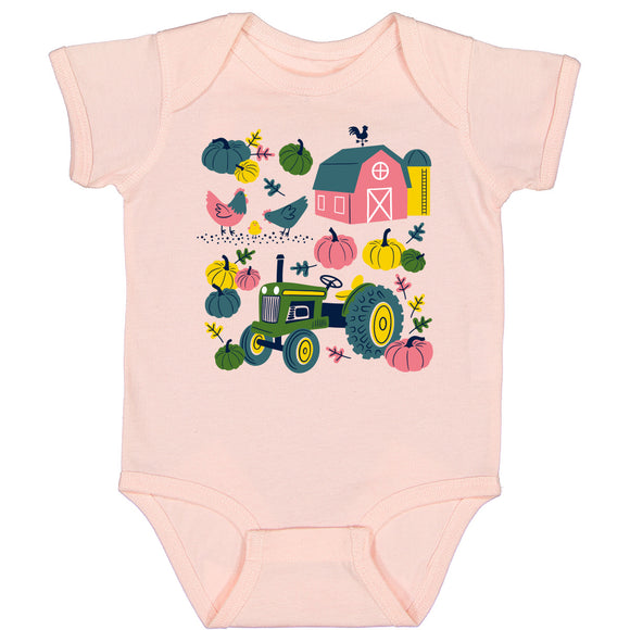 John Deere Infant Fall Farm Short Sleeve Bodysuit