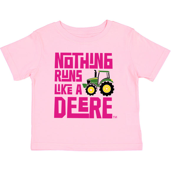 John Deere Toddler Pink Nothing Runs Like a Deere Tee