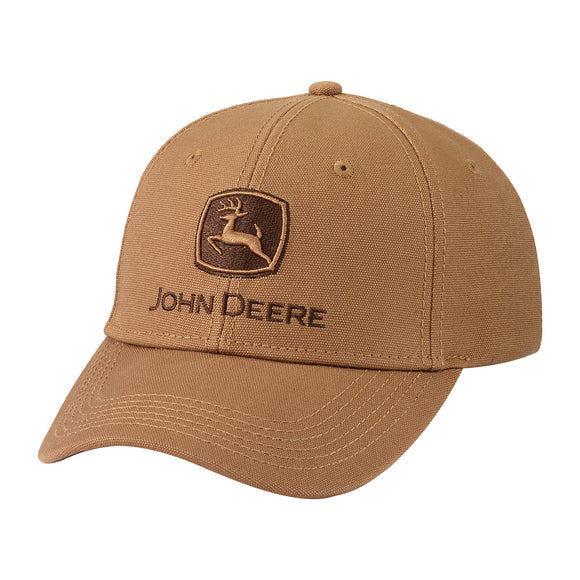 John Deere Brown Canvas Cap