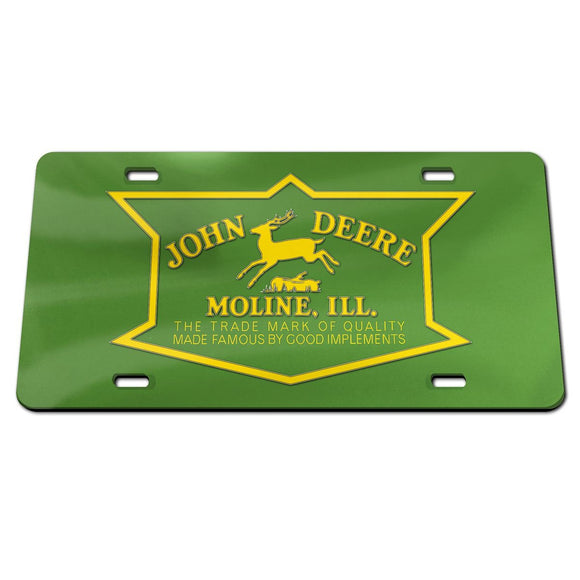 John Deere Green Vintage Logo License Plate