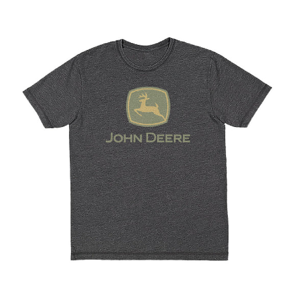 John Deere Mens Black Water Based Ink Tee