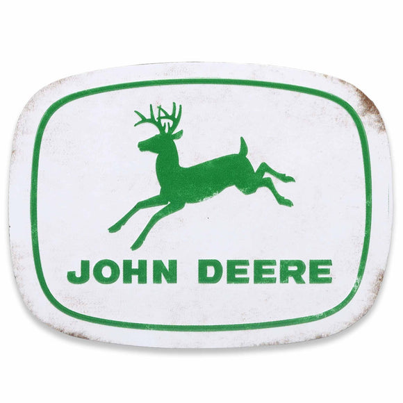 John Deere Logo Rustic Metal Magnet