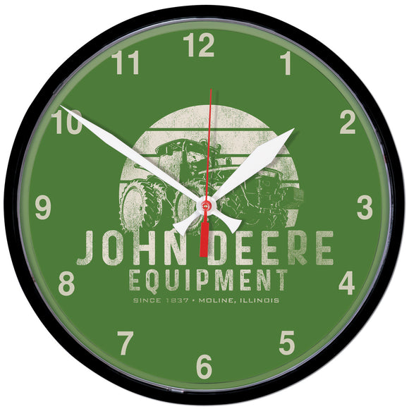 John Deere Equipment Round Wall Clock