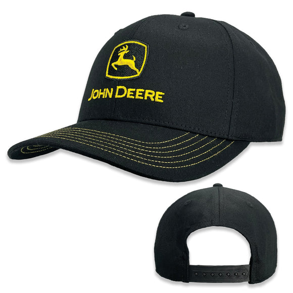 John Deere Moline 112 Black Woven Twill Cap