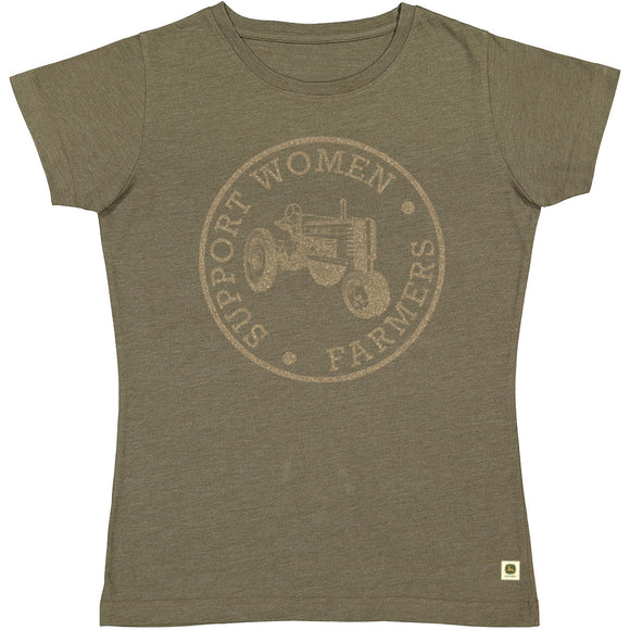 John Deere Support Women Farmers Crew Tee