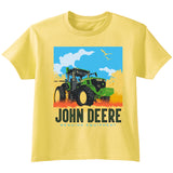 John Deere Youth Yellow Tractor in Field Tee