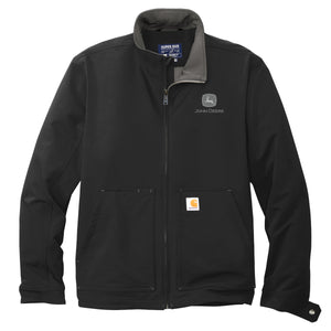 John Deere Carhartt Black Soft Shell Embroidered Jacket