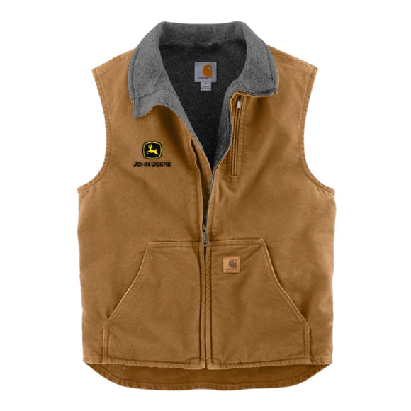 John Deere Carhartt Brown Emb C&F Logo Vest