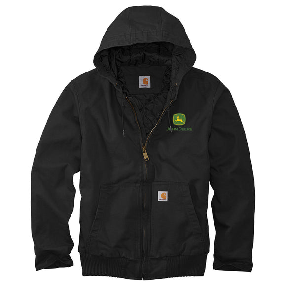 John Deere Carhartt Black Full Zip Hooded Jacket