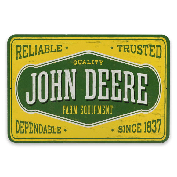 John Deere Trusted Farm Equipment Plastic Sign