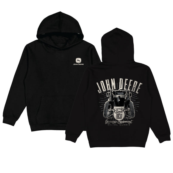 John Deere Black Sunburst Print Hoodie