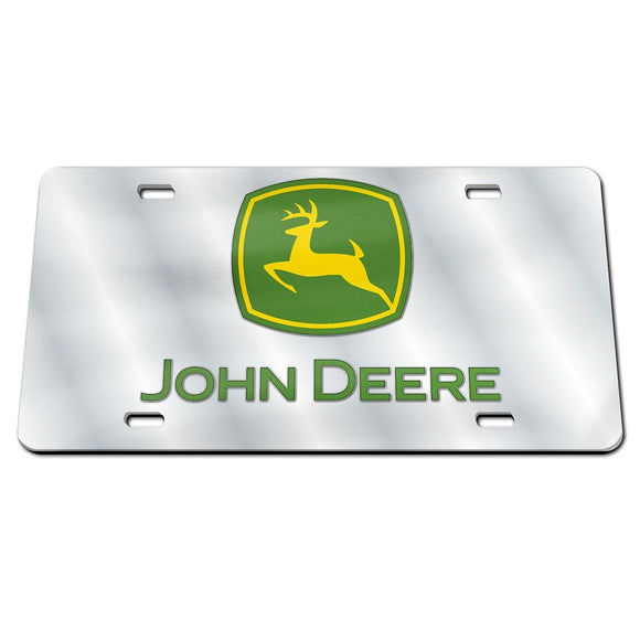 John Deere Silver TM Logo License Plate