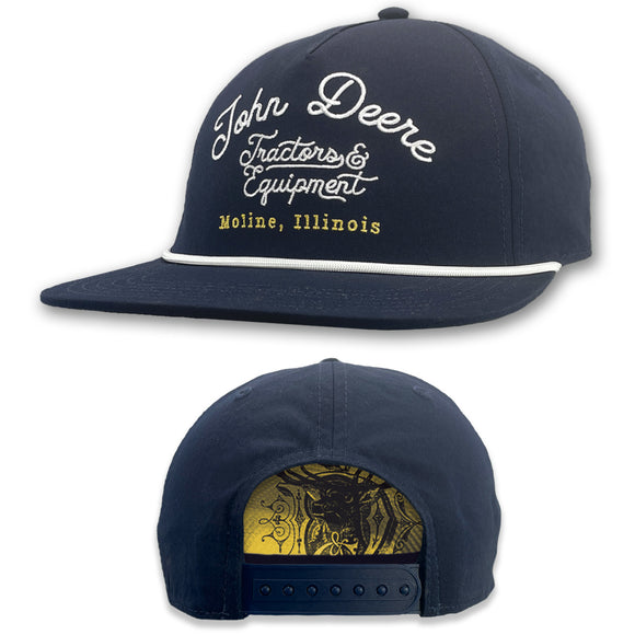 John Deere Men's Navy Tractors & Eqpt Script Cap
