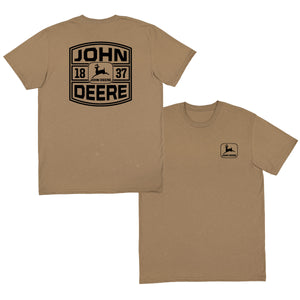 John Deere Mens 1837 Cigar Label Art Tee