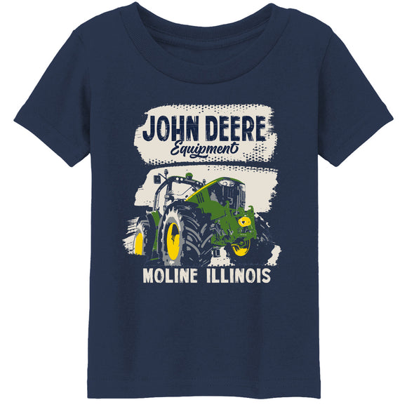 John Deere  Toddler Navy Paint Stripes Short Sleeve Tee