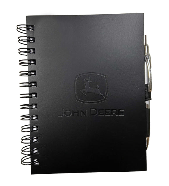 John Deere Black Spiral Bound Notebook
