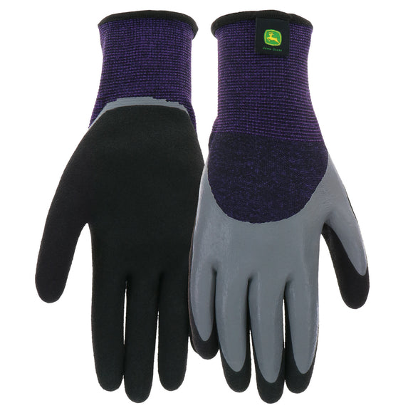 John Deere Purple Latex Double Dip Gloves