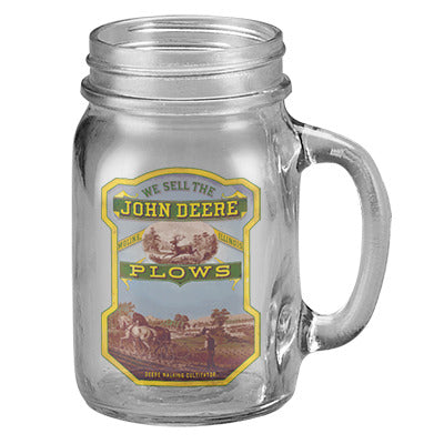 John Deere Plows Drinking Jar
