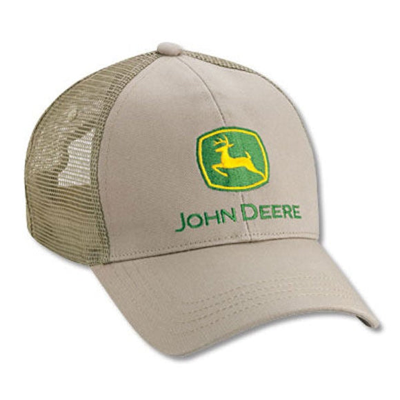 John Deere Value Mesh Back Cap - Khaki