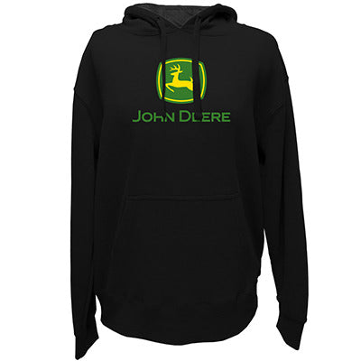 John Deere Mens Black Trademark Hoodie
