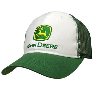 John Deere White/Green Cap