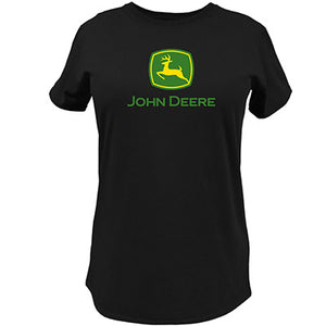 John Deere Womens Black Logo Tee