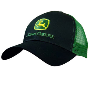 John Deere Mens Classic Logo Black/Green Cap