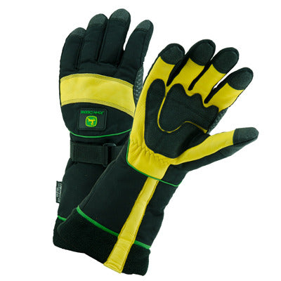 John Deere Lined Deerskin Ski Gloves