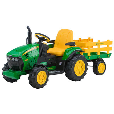 John Deere Ground Force 12V Tractor with Trailer