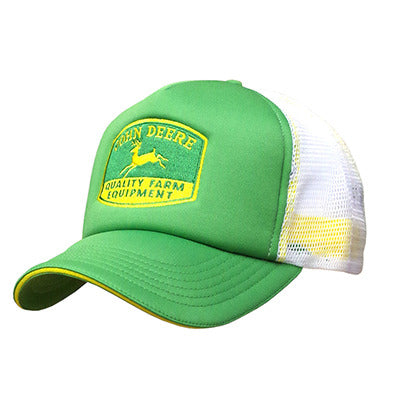 John Deere Mens Green Vintage Logo Trucker Cap –