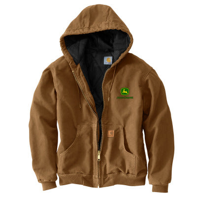 John Deere Mens Carhartt Hooded Zip-Up Jacket –