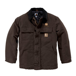 John Deere Carhartt Dark Brown Collar Jacket