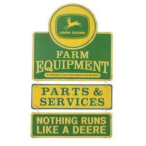 John Deere Farm Equipment Linked Tin Sign