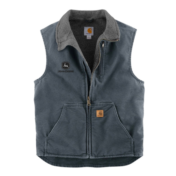 John Deere Carhartt Charcoal Emb Logo Vest ShopPremier Premier Equipment