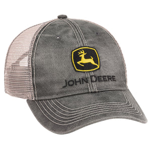 John Deere Charcoal Waxy Cotton Cap