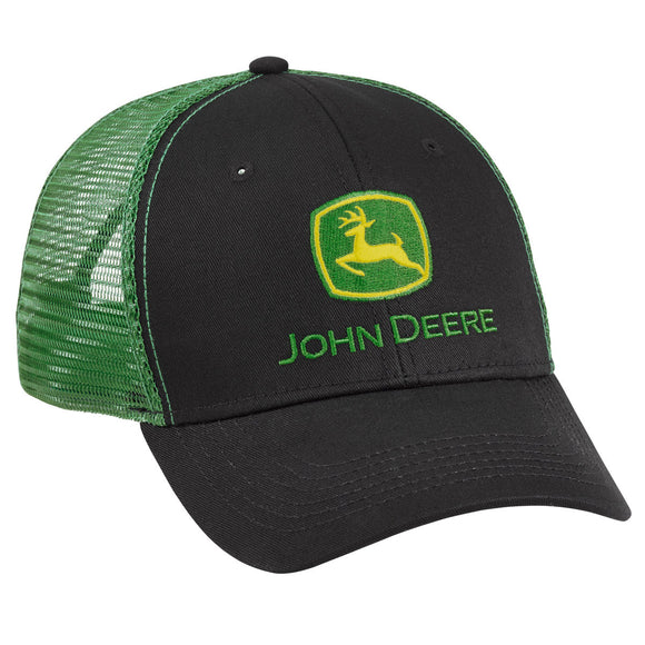 John Deere Black/Green Mesh Cap