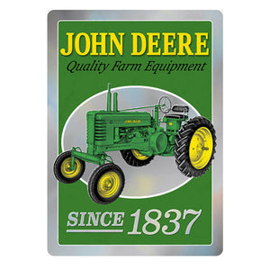 John Deere Die Cut Tin Sign