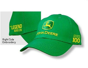 John Deere Mens Green 100th Anniversary Cap
