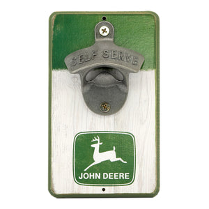 John Deere Green and White Bottle Opener