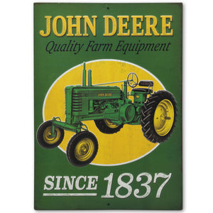 John Deere Quality Tractor Vintage Tin Sign
