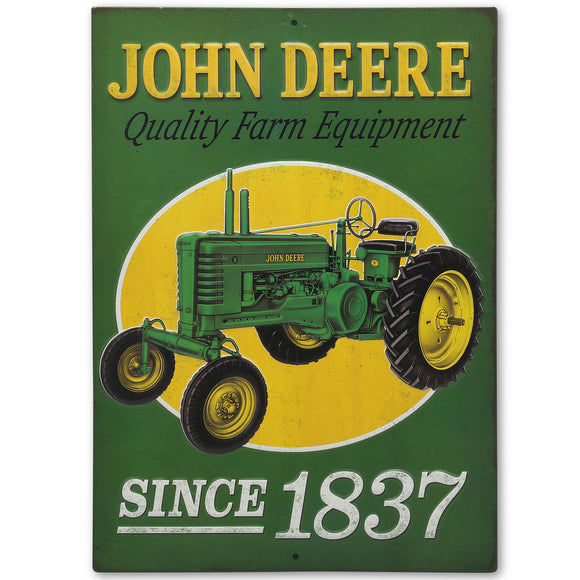 John Deere Quality Tractor Vintage Tin Sign