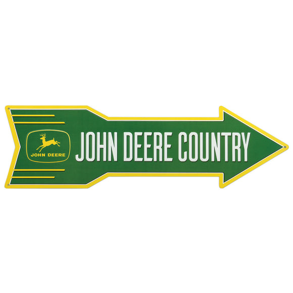 John Deere Country Metal Arrow Tin Sign
