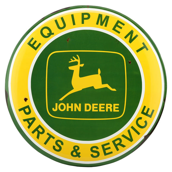 John Deere Retro Large Metal Button Sign