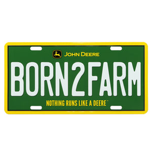John Deere Born2Farm License Plate