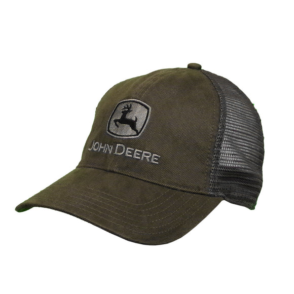 John Deere Mens Stone Washed Logo Cap